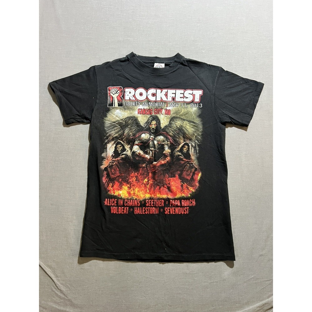 Rockfest 2013 Kansas City Shirt Adult Small Black Short Sleeve Tee Mens